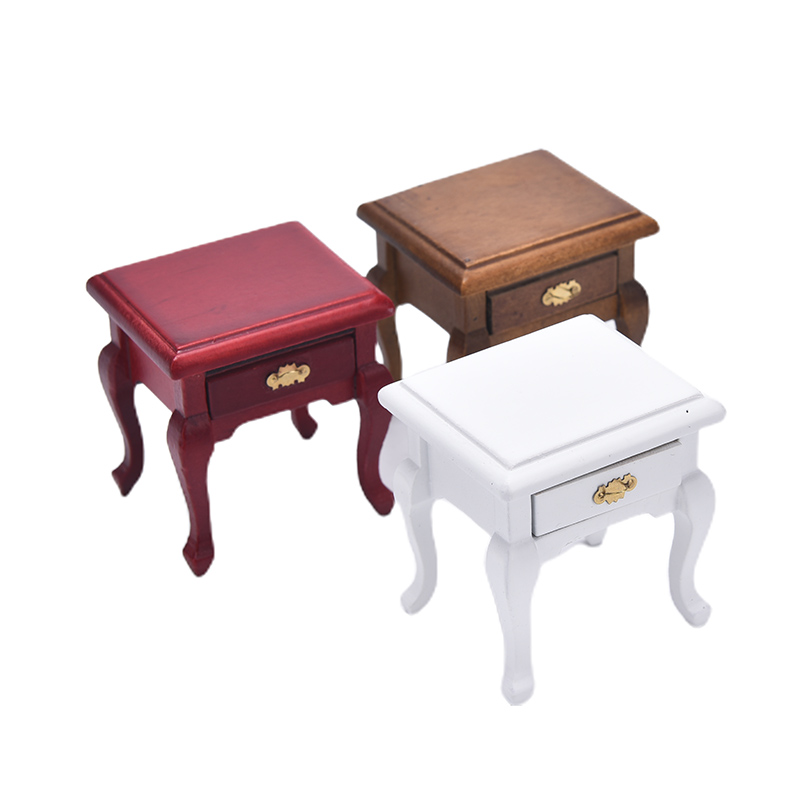 Desk Drawer Unit - Dollhouse Miniature Furniture Wooden Bedside Drawer