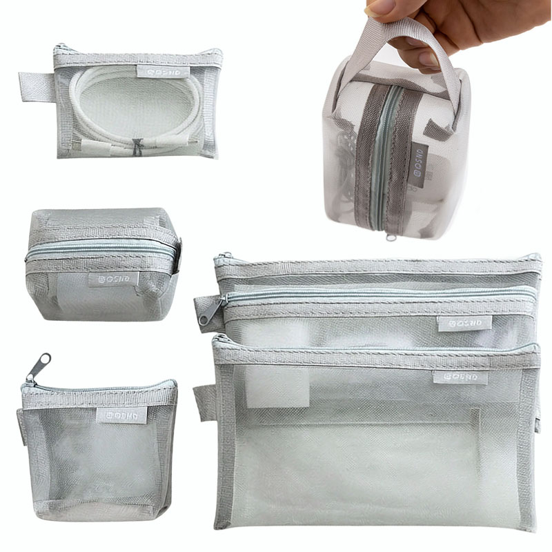 Desk Drawer Unit - Gray Mesh Organizer Bags – for