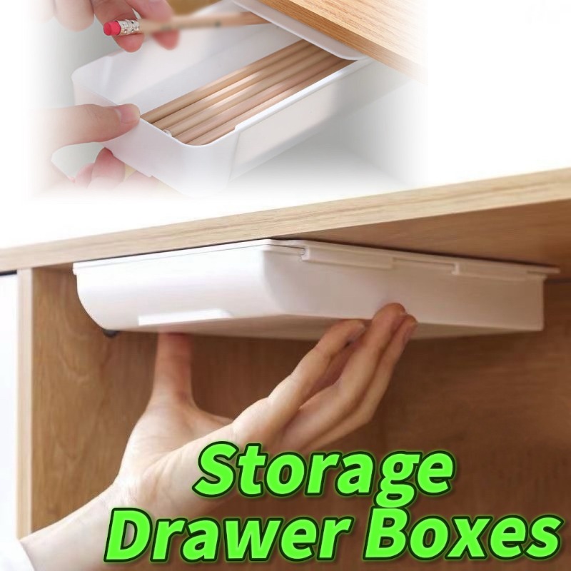 Desk Drawer Unit - Self Adhesive Storage Drawer Box Makeup