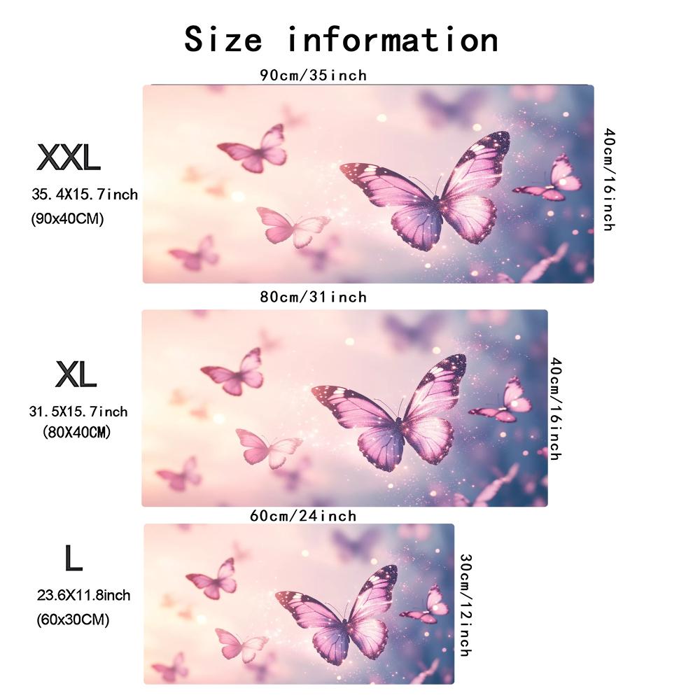 Watercolor Pink Butterfly Larg - Desk Setup Pink review and price