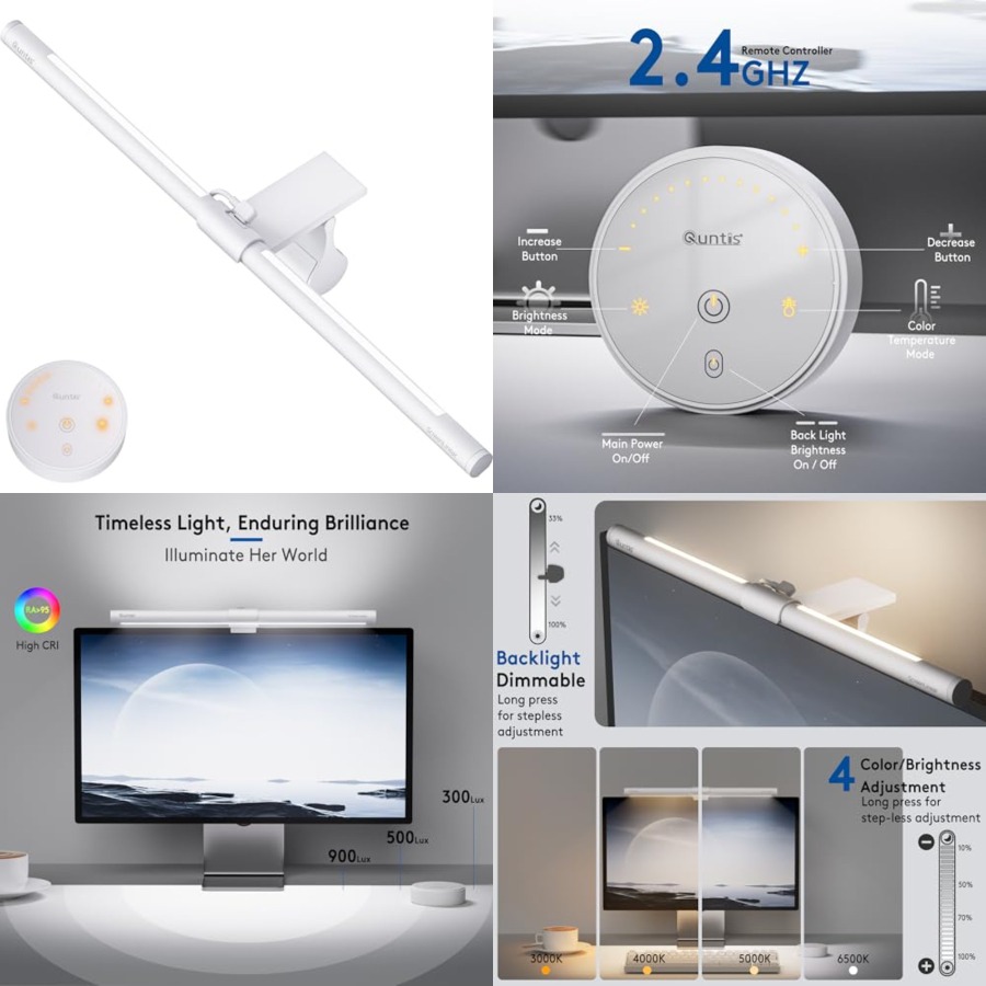 Monitor Light Bar with Remote, - Desk Setup Office review and price