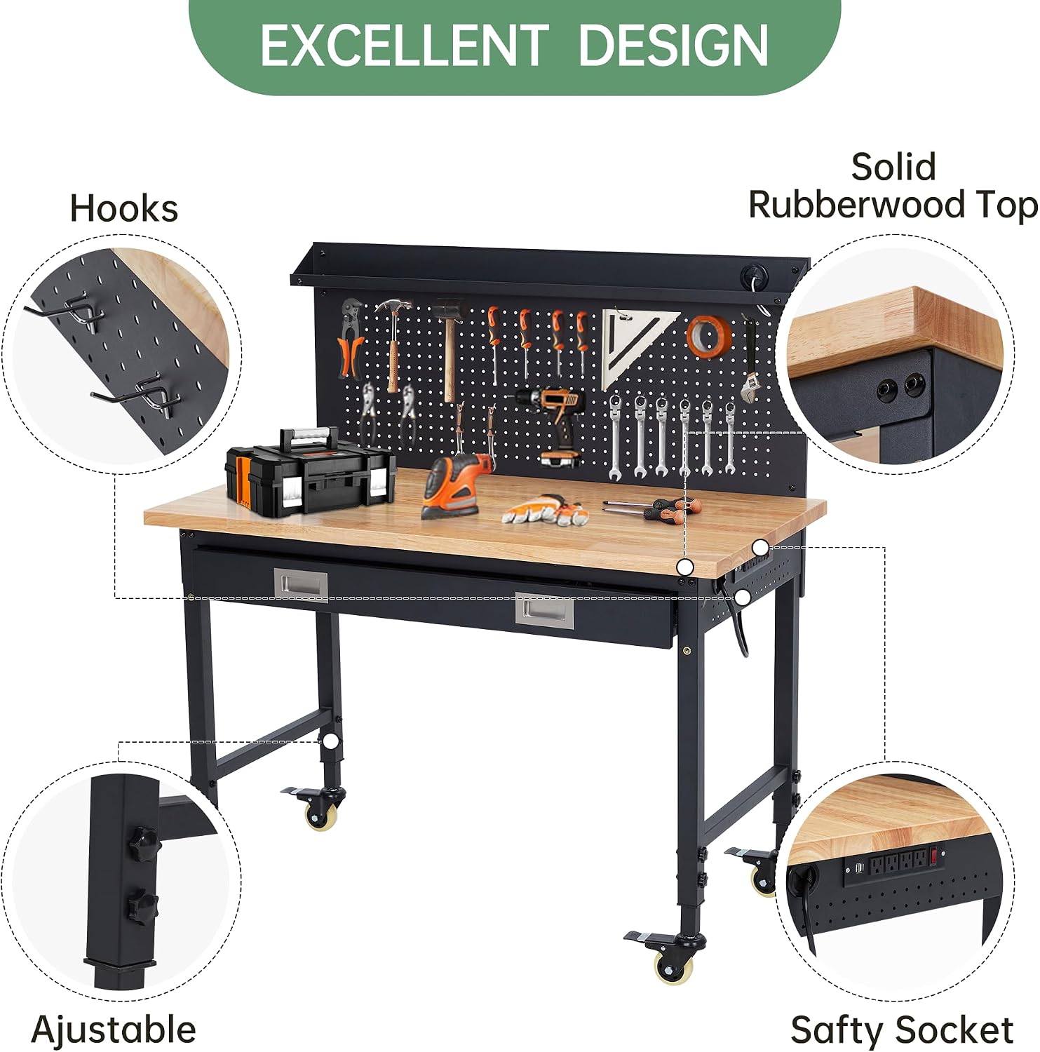 Tacleekii 48x24inch Adjustable - Desk Drawer Unit review and price
