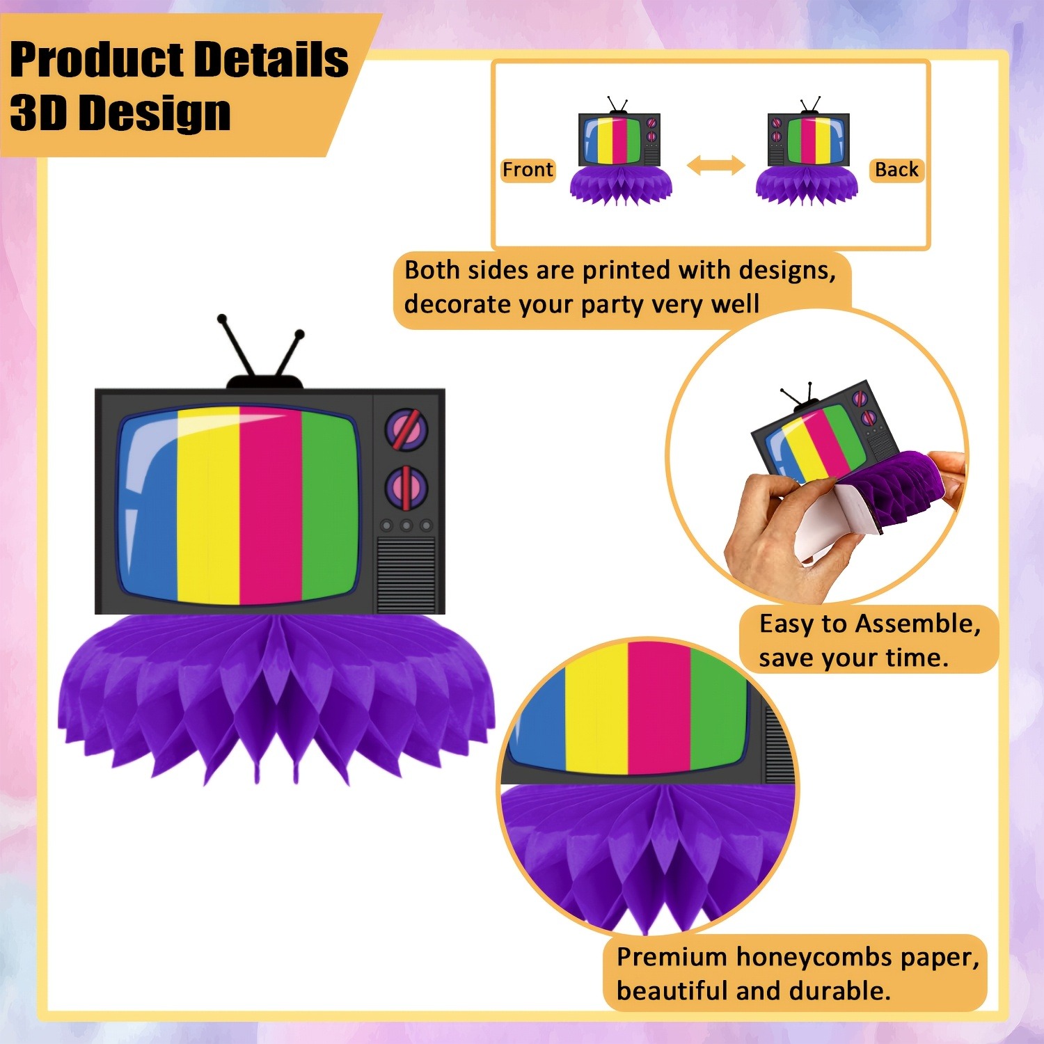 80s Themed Honeycomb Centerpie - Desk Setup Retro review and price