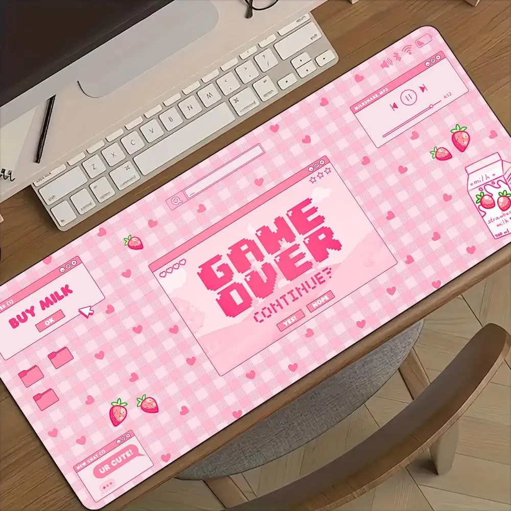 VIKAMA Pink Plaid GAME OVER Pi - Desk Setup Pink review and price
