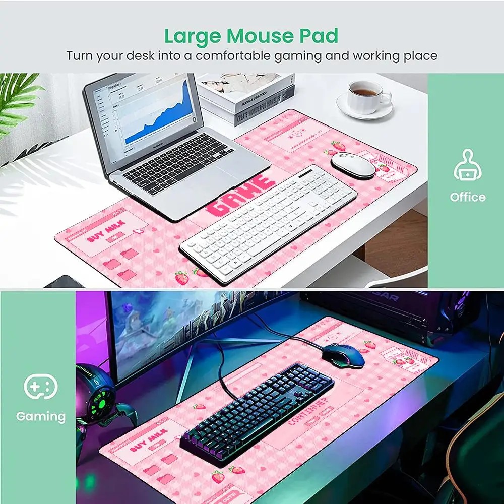 VIKAMA Pink Plaid GAME OVER Pi - Desk Setup Pink review and price