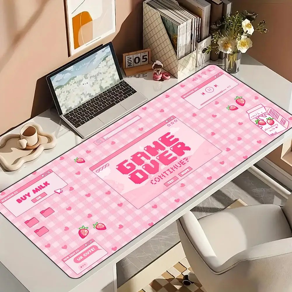 VIKAMA Pink Plaid GAME OVER Pi - Desk Setup Pink review and price