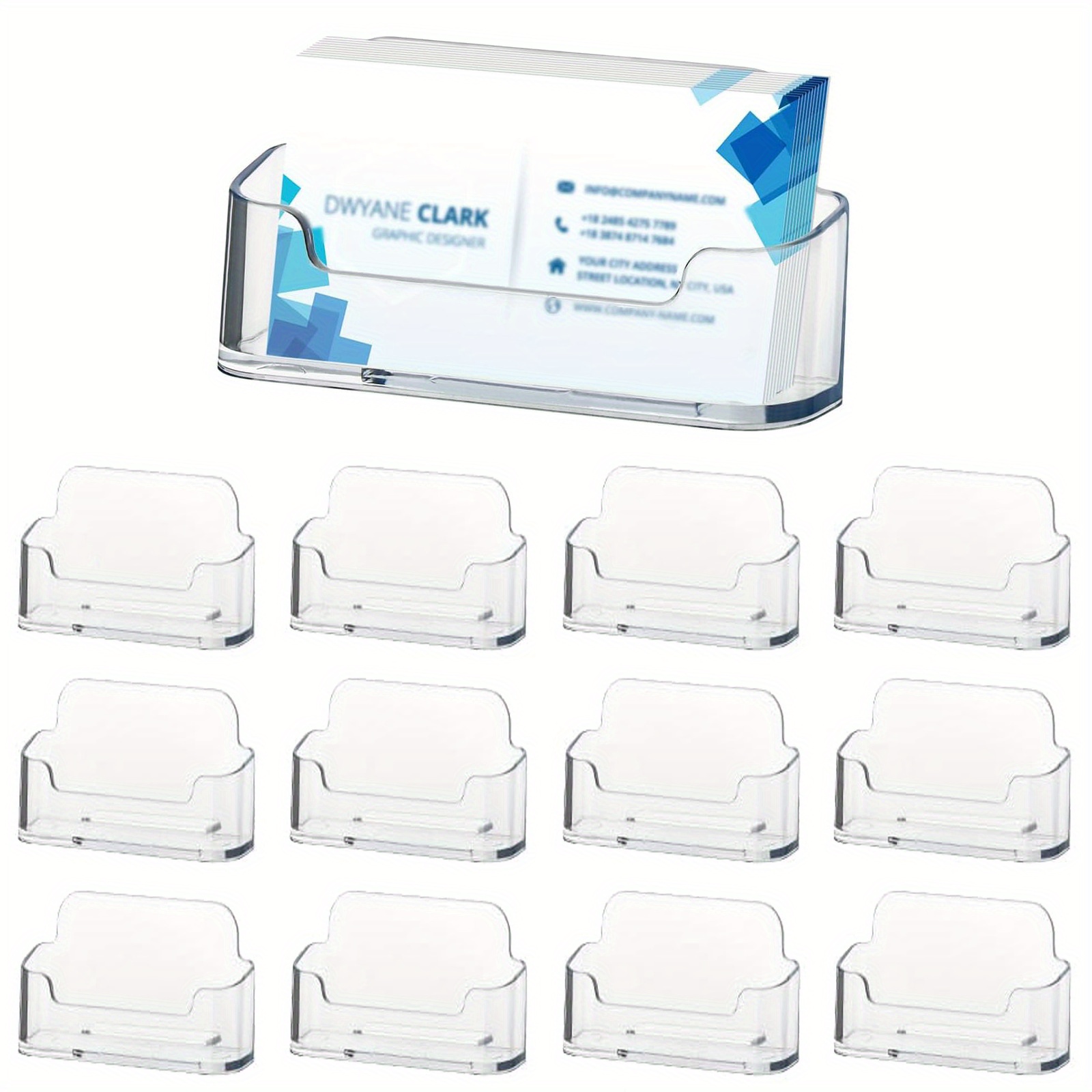 2pcs Clear Acrylic Business Ca - Desk Setup Essentials review and price