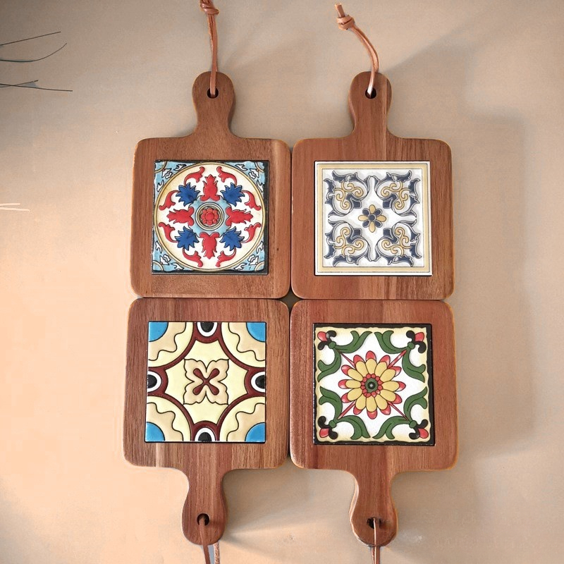 Solid Wood Flower Brick Hand P - Desk Setup Retro review and price