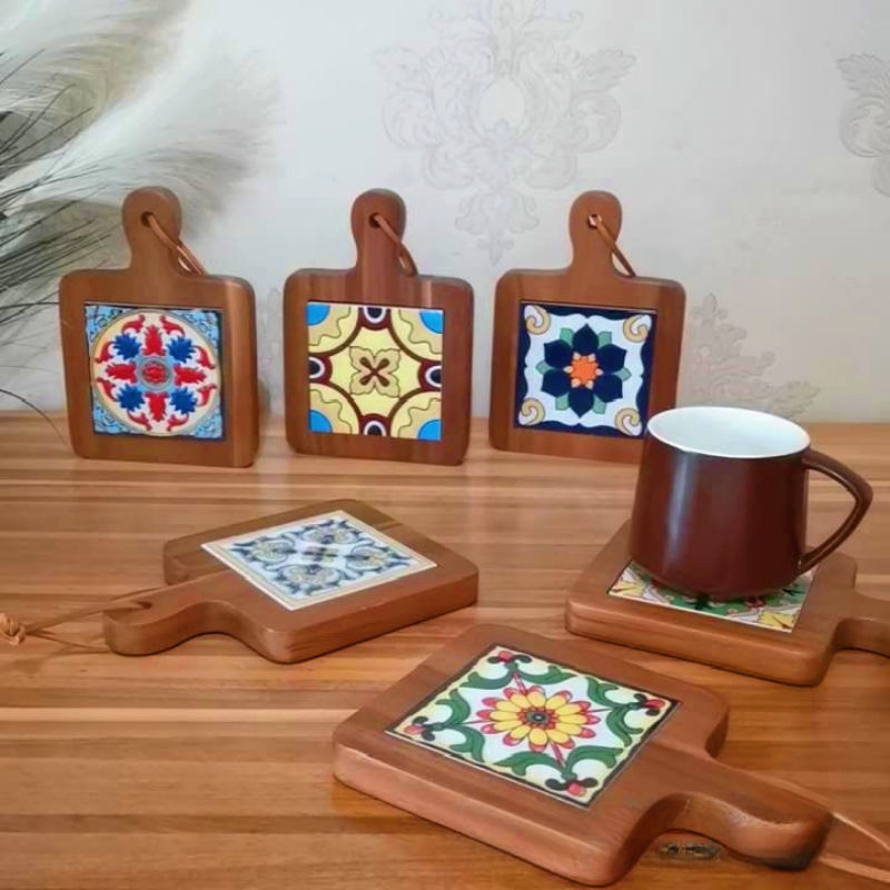 Solid Wood Flower Brick Hand P - Desk Setup Retro review and price
