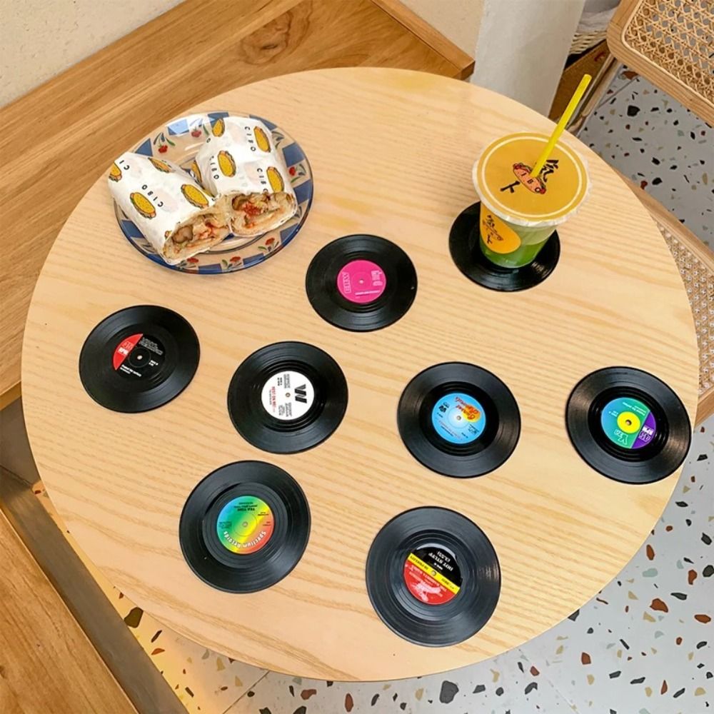 2/4/6PCS Retro Vinyl Record Cu - Desk Setup Retro review and price