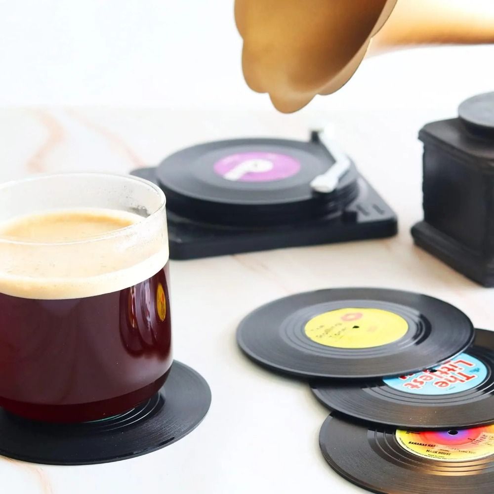 2/4/6PCS Retro Vinyl Record Cu - Desk Setup Retro review and price