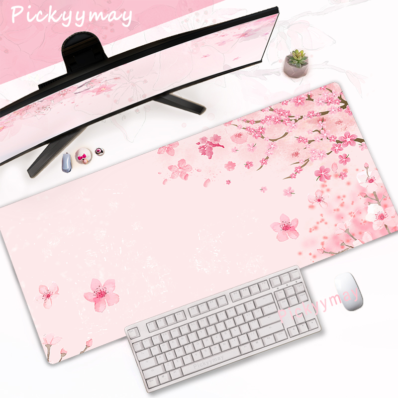 CIFBUY Pink Cherry Blossom Gam - Desk Setup Pink review and price