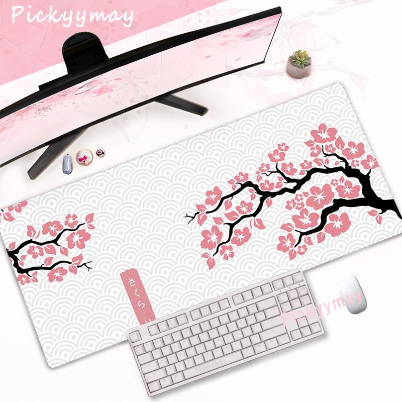 CIFBUY Pink Cherry Blossom Gam - Desk Setup Pink review and price