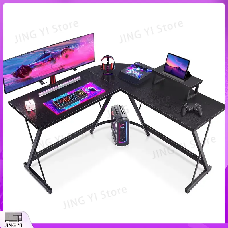 L Shaped Gaming Desk with Moni - Desk Setup L Shaped review and price
