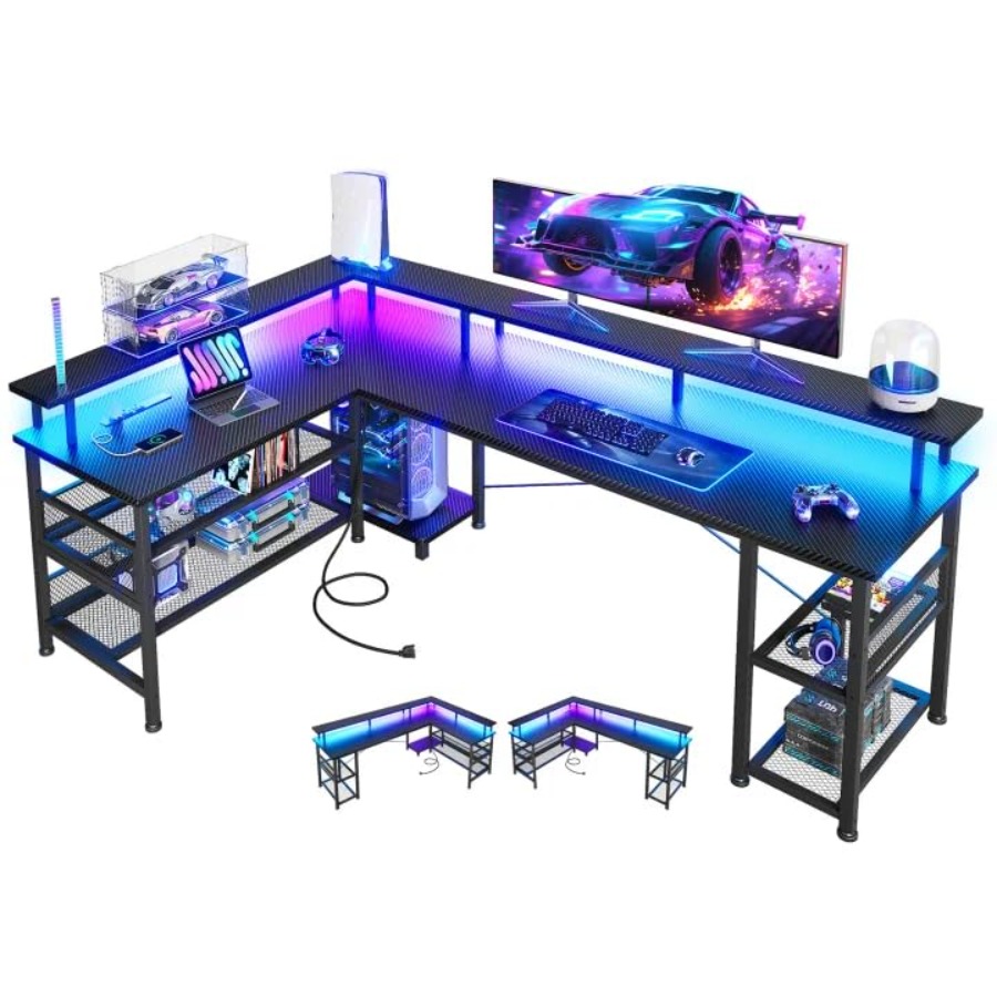 66 Large L Shaped Gaming Desk  - Desk Setup L Shaped review and price