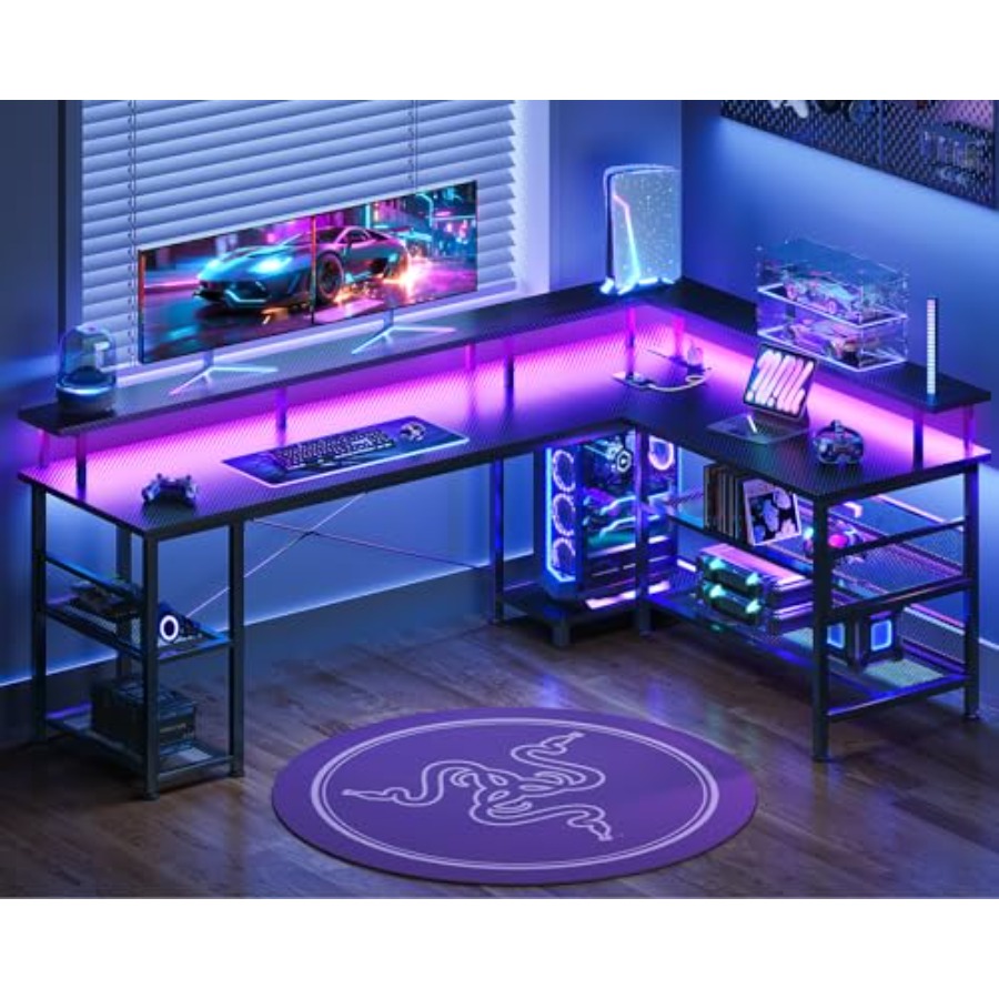 66 Large L Shaped Gaming Desk  - Desk Setup L Shaped review and price