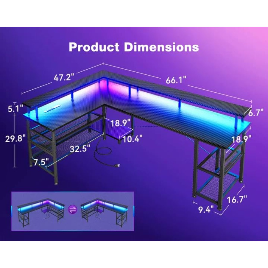 66 Large L Shaped Gaming Desk  - Desk Setup L Shaped review and price