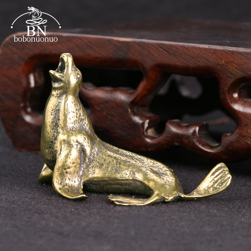Metal Brass Sea Lion Animal Fi - Desk Setup Retro review and price
