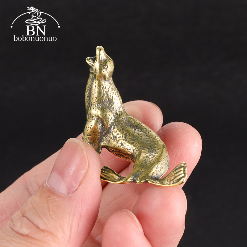 Metal Brass Sea Lion Animal Fi - Desk Setup Retro review and price